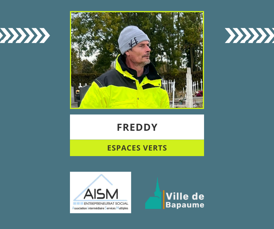 Freddy salarié à l'AISM détaché aux services techniques de la ville de Bapaume