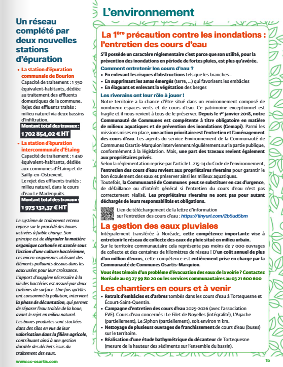 entretien cours d'eau OSARTIS